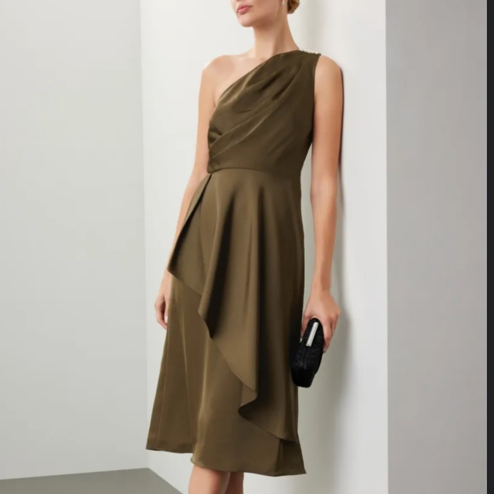 NEW Sachin + Babi Evangeline Ruffle One Shoulder Dress - Picture 10 of 11